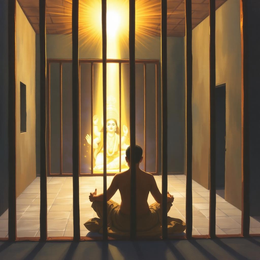 Sri Aurobindo's spiritual awakening in Alipore Jail with the vision of Krishna
