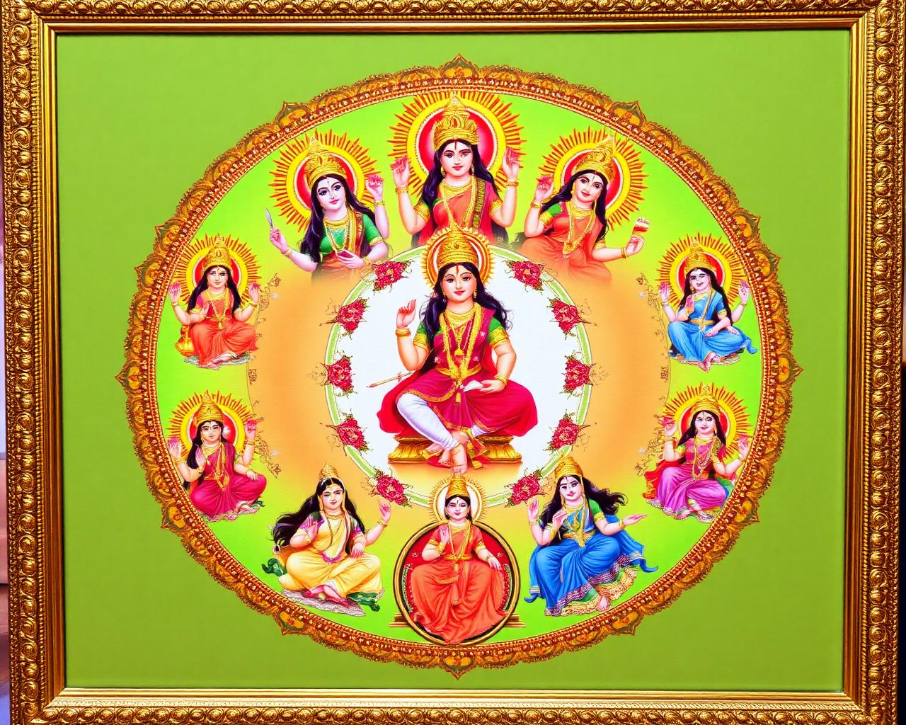 The nine forms of Navadurga