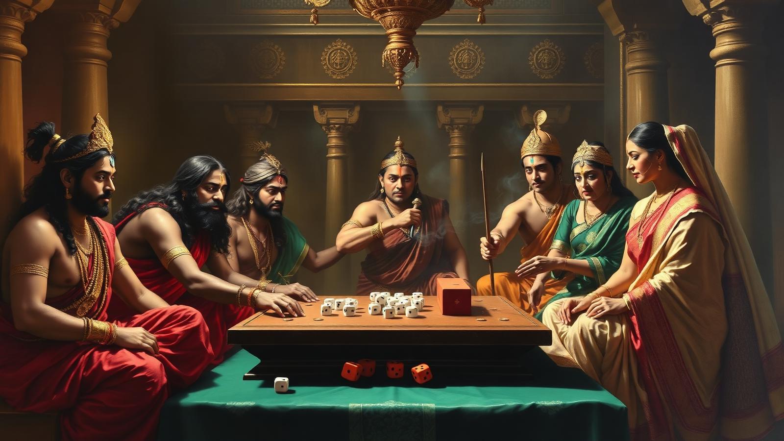 The fateful game of dice in the Sabha