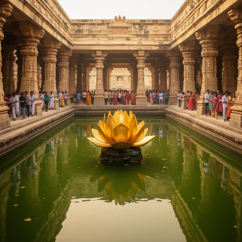 The Golden Lotus Tank — Potramarai Kulam