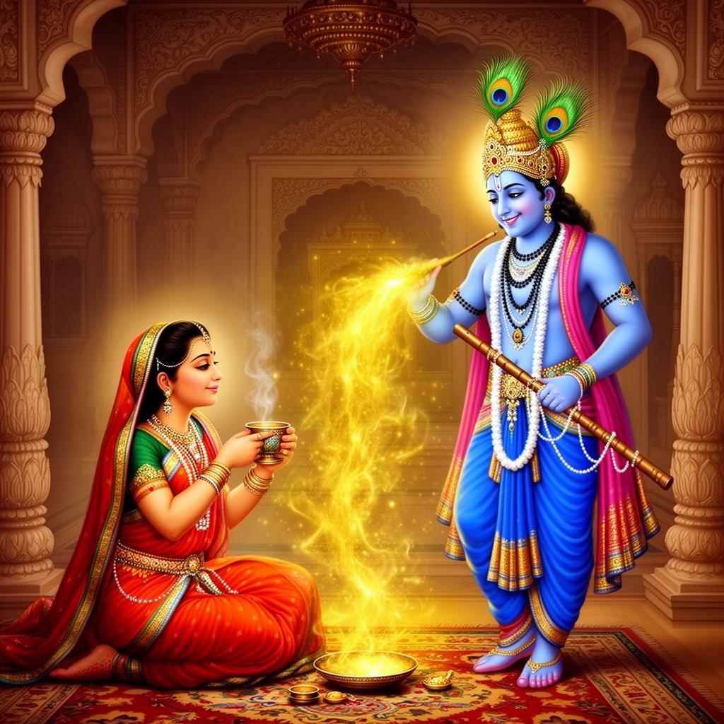 The cup of poison turning to nectar at Krishna's grace