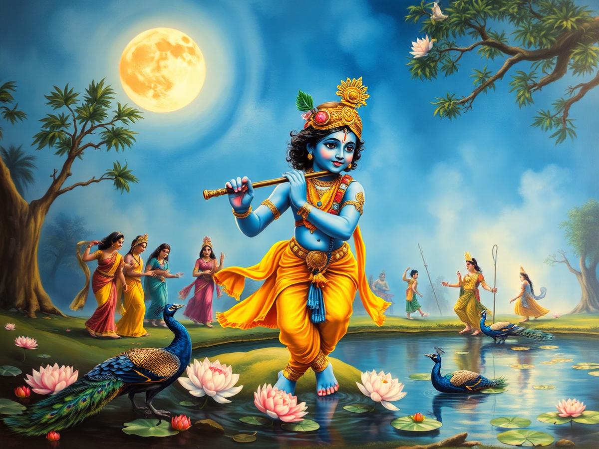 Krishna's Rasa Lila in Vrindavan