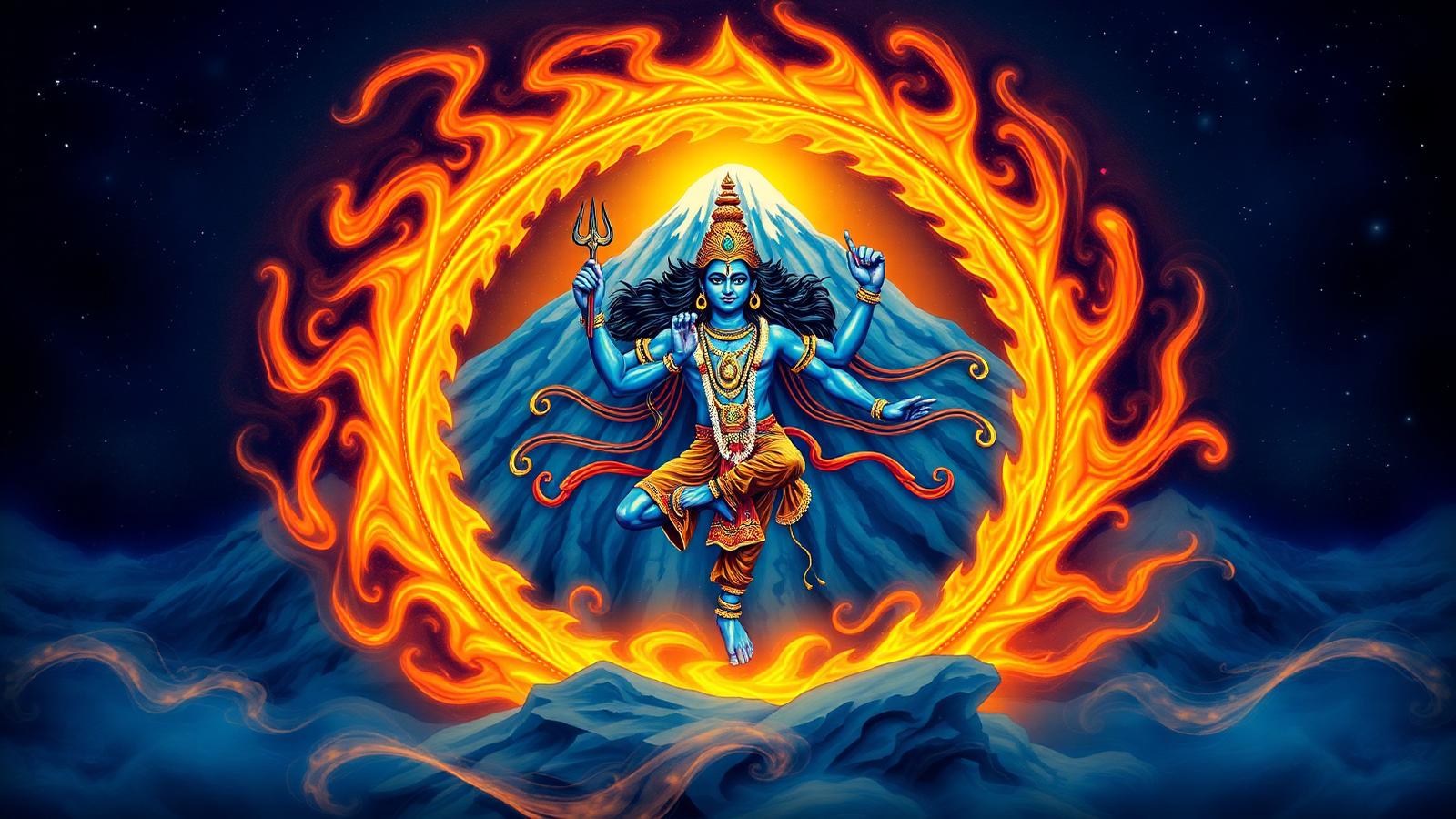 Shiva as Nataraja in the ring of fire