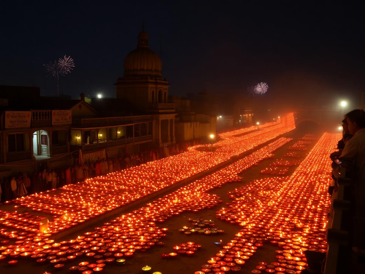 Diwali in Ayodhya — thousands of lamps welcoming Rama home