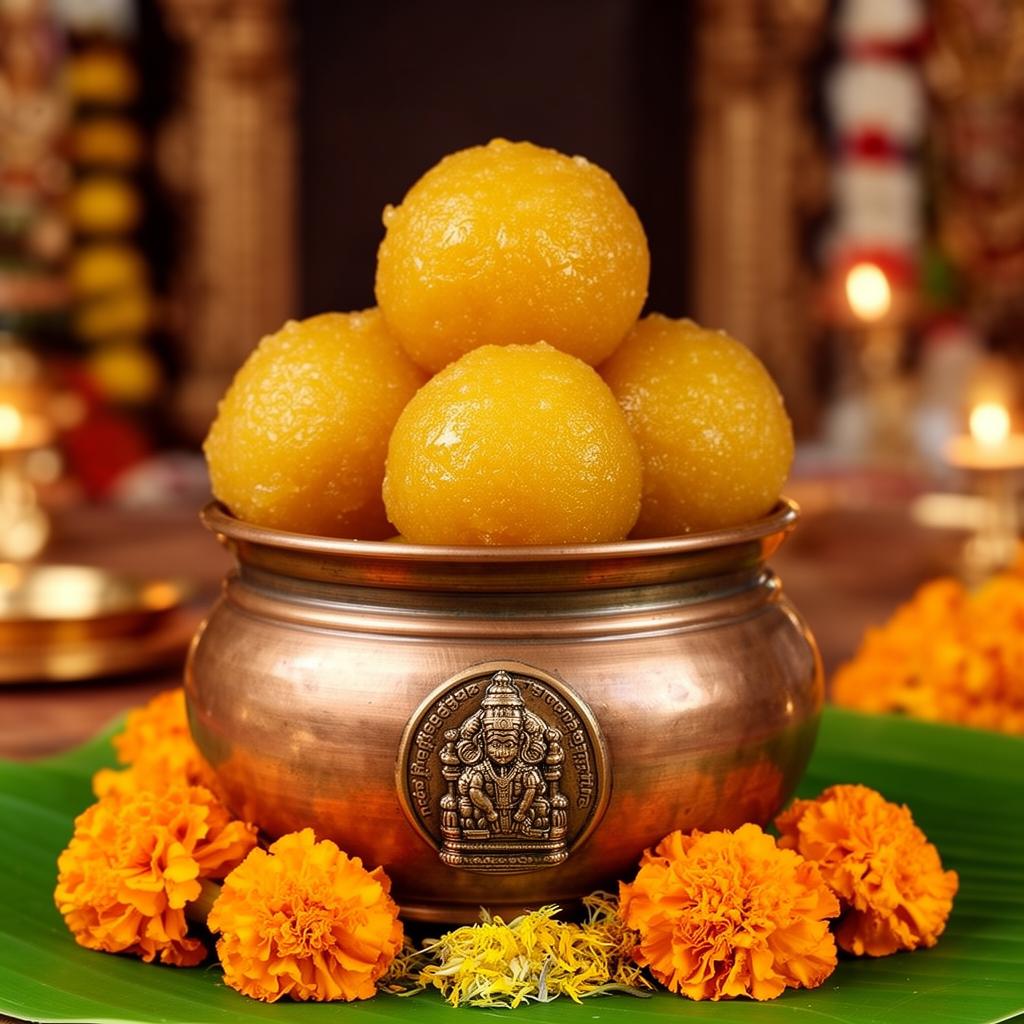The famous Tirupati Laddu prasadam
